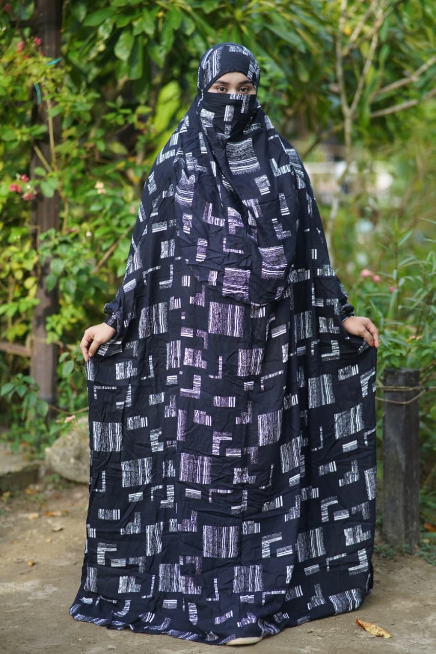 স্টাইলিশ এবং পরিপূর্ণ পর্দার জন্য সফট লিলেন ফেব্রিকের নিকাব খিমার।